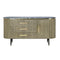 CREDENZA SCALLOPED CON TOPE DE MARMOL NEGRO