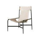 BUTACA ESTACIONARIA BRUTA CON FRENTE DE PIEL OFF WHITE