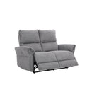 SOFA RECLINABLE DE DOS ASIENTOS ELECTRICO EN TELA GRIS