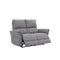 SOFA RECLINABLE DE DOS ASIENTOS ELECTRICO EN TELA GRIS