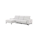 SOFA SECCIONAL ESTACIONARIO EN TELA GRIS CLARO