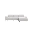 SOFA SECCIONAL ESTACIONARIO EN TELA GRIS CLARO