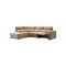 SOFA SECCIONAL RECLBINABLE ELECTRICO EN TELA MARRON KAKI