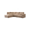 SOFA SECCIONAL RECLBINABLE ELECTRICO EN TELA MARRON KAKI