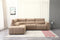 SOFA SECCIONAL RECLBINABLE ELECTRICO EN TELA MARRON KAKI