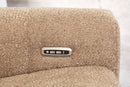SOFA SECCIONAL RECLBINABLE ELECTRICO EN TELA MARRON KAKI