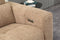 SOFA SECCIONAL RECLBINABLE ELECTRICO EN TELA MARRON KAKI