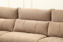 SOFA SECCIONAL RECLBINABLE ELECTRICO EN TELA MARRON KAKI