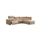 SOFA SECCIONAL RECLBINABLE ELECTRICO EN TELA MARRON KAKI