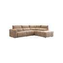 SOFA SECCIONAL RECLBINABLE ELECTRICO EN TELA MARRON KAKI