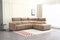 SOFA SECCIONAL RECLBINABLE ELECTRICO EN TELA MARRON KAKI