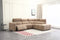 SOFA SECCIONAL RECLBINABLE ELECTRICO EN TELA MARRON KAKI