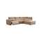 SOFA SECCIONAL RECLBINABLE ELECTRICO EN TELA MARRON KAKI