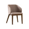 SILLA DE COMEDOR ROWEN EN TELA TAUPE Y PATAS ACABADO DE MADERA