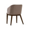 SILLA DE COMEDOR ROWEN EN TELA TAUPE Y PATAS ACABADO DE MADERA