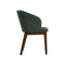 SILLA DE COMEDOR ROWEN EN TEL VERDE Y PATAS ACABADO DE MADERA