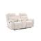 SOFA RECLINABLE DE DOS ASIENTOS MANUAL EN TELA BEIGE