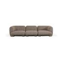 SOFA SECCIONAL ESTACIONARIO EN TELA MARRON