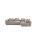 SOFA SECCIONAL ESTACIONARIO TELA MARRON