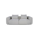 SOFA  ESTACIONARIO DE TRES ASIENTOS EN TELA BEIGE