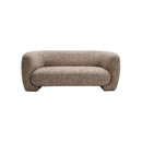 SOFA ESTACIONARIO DE DOS ASIENTOS EN TELA MARRON