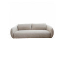 SOFA ESTACIONARIO DE DOS ASIENTOS EN TELA TEXTURIZADA BEIGE