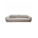SOFA ESTACIONARIO DE TRES ASIENTOS EN TELA TEXTURIZADA BEIGE
