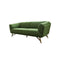 SOFA ESTACIONARIO DE DOS ASIENTOS EN TELA VERDE