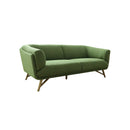 SOFA ESTACIONARIO DE DOS ASIENTOS EN TELA VERDE