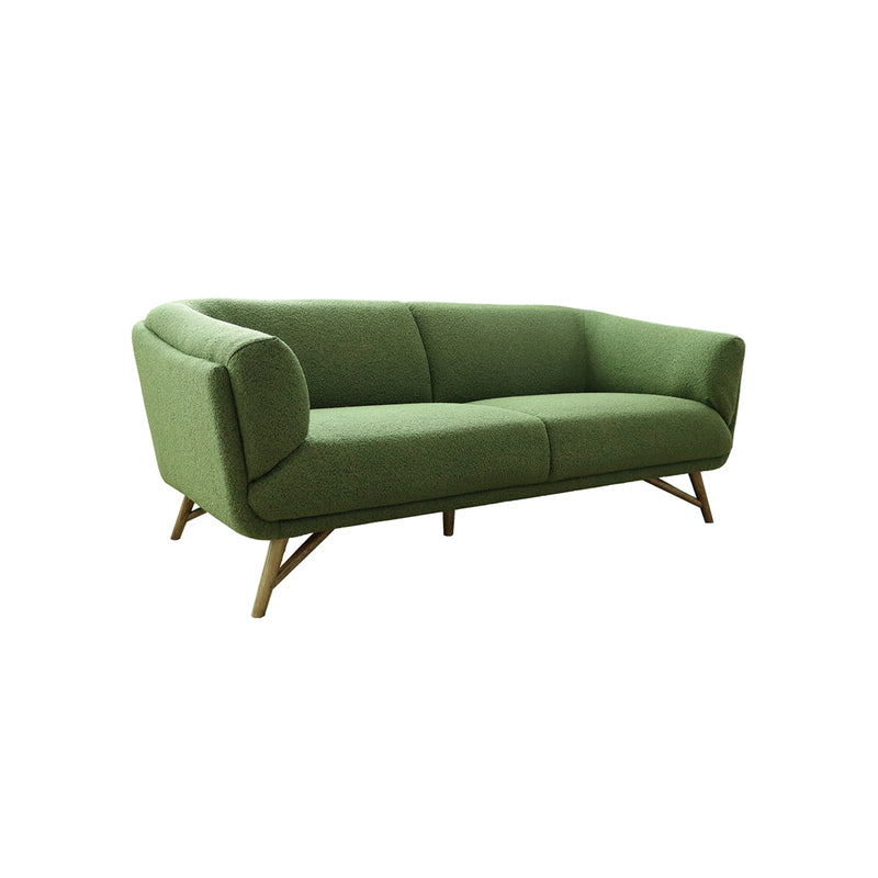 SOFA ESTACIONARIO DE DOS ASIENTOS EN TELA VERDE