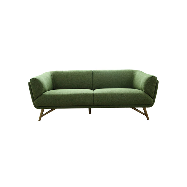 SOFA ESTACIONARIO DE DOS ASIENTOS EN TELA VERDE