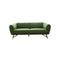 SOFA ESTACIONARIO DE DOS ASIENTOS EN TELA VERDE