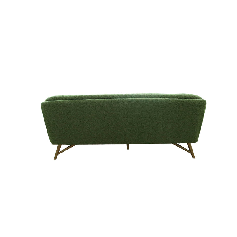 SOFA ESTACIONARIO DE DOS ASIENTOS EN TELA VERDE