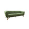 SOFA ESTACIONARIO DE TRES ASIENTOS EN TELA VERDE