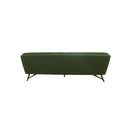 SOFA ESTACIONARIO DE TRES ASIENTOS EN TELA VERDE