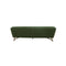 SOFA ESTACIONARIO DE TRES ASIENTOS EN TELA VERDE