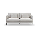 SOFA ESTACIONARIO DE TRES ASIENTOS EN TELA OFF WHITE