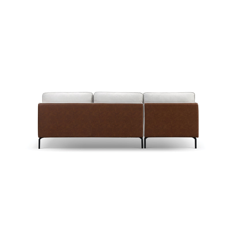 SOFA ESTACIONARIO DE TRES ASIENTOS EN TELA OFF WHITE