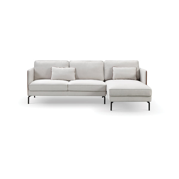 SOFA SECCIONAL ESTACIONARIO DERECHO EN TELA OFF WHITE