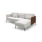 SOFA SECCIONAL ESTACIONARIO DERECHO EN TELA OFF WHITE