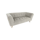 SOFA ESTACIONARIO DE DOS ASIENTOS EN TELA GRIS