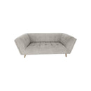 SOFA ESTACIONARIO DE DOS ASIENTOS EN TELA GRIS