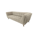SOFA ESTACIONARIO DE TRES ASIENTOS EN TELA GRIS