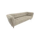 SOFA ESTACIONARIO DE TRES ASIENTOS EN TELA GRIS