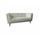 SOFA ESTACIONARIO DE 2 ASIENTOS EN TELA OFF WHITE