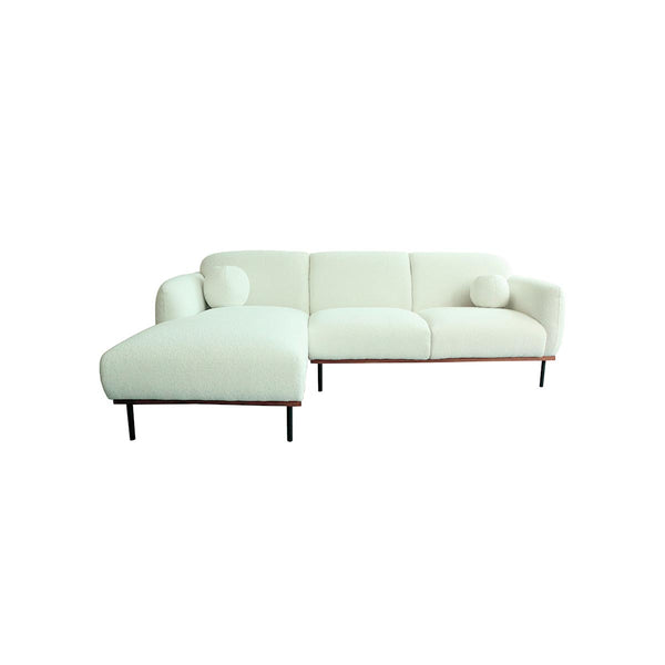 SOFA SECCIONAL ESTACIONARIO IZQUIERDO EN TELA OFF WHITE
