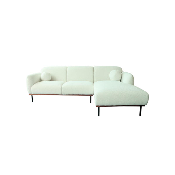 SOFA SECCIONAL ESTACIONARIO DERECHO EN TELA OFF WHITE