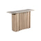 CONSOLE TABLE, NATURAL BASE, MARBLE TOP