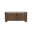 CREDENZA TOPE ESTILO MARMOL Y BASE ACABADO DE MADERA