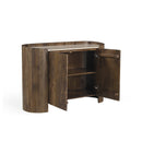 CREDENZA TOPE ESTILO MARMOL Y BASE ACABADO DE MADERA